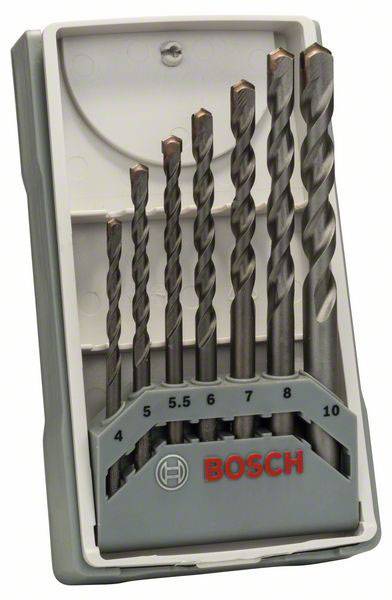 Bosch Accessories CYL-3 2607017083 Hartmetall Beton-Spiralbohrer-Set 7teilig 4 mm, 5 mm, 5.5 mm, 6 mm, 7 mm, 8 mm, 10 mm