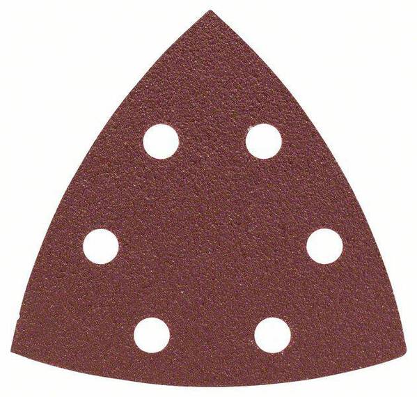 Bosch Accessories 2607019489 Deltaschleifpapier mit Klett, gelocht Körnung (num) 80 Eckmaß 93 mm 25 St.