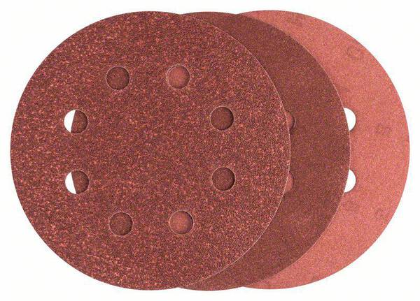 Bosch Accessories 2607019496 Exzenterschleifpapier-Set mit Klett, gelocht Körnung (num) 80, 120, 240 (Ø) 115 mm 1 Set