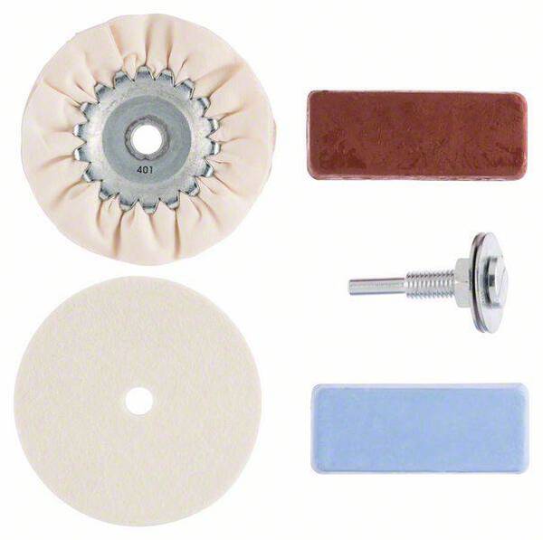 Bosch Accessories 2609256555 Hobby-Polier-Set, 5-teilig, für Bohrmaschinen 1 Set