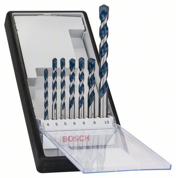 Bosch Accessories CYL-5 2608588167 Hartmetall Beton-Spiralbohrer-Set 7teilig 4 mm, 5 mm, 5 mm, 6 mm, 6 mm, 8 mm, 10 mm