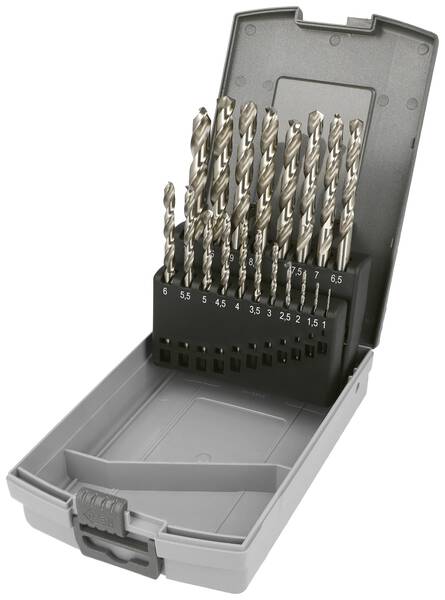 Heller Tools 29384 6 HSS-Co 5 Metall-Spiralbohrer-Set 19teilig Cobalt, geschliffen DIN 338 Zylinderschaft 1 Set