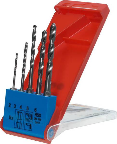 kwb 421140 HSS Metall-Spiralbohrer-Set 5teilig DIN 1412 C 1/4" (6.3 mm) 1 St.