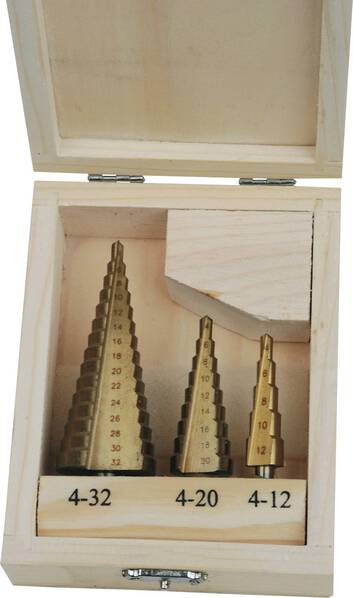 Brüder Mannesmann M54603 Stufenbohrer-Set 3teilig 1 St.