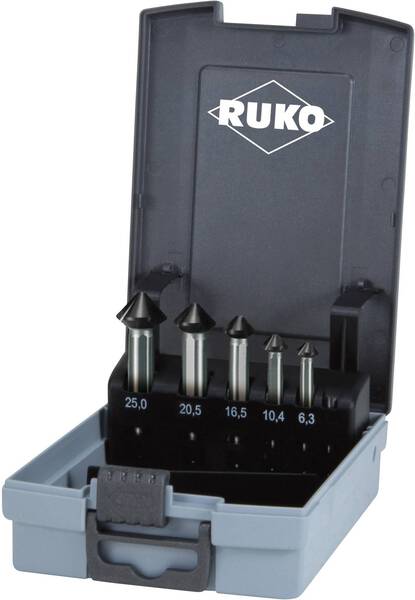 RUKO 102791PRO Kegelsenker-Set 5teilig 6.3 mm, 10.4 mm, 12.4 mm, 16.5 mm, 20.5 mm, 25 mm Zylinderschaft 1 Set