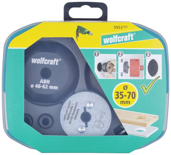 Wolfcraft 5953000 Aufbohrhilfe 7teilig 1 St.