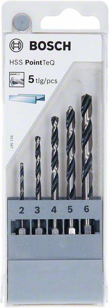 Bosch Accessories 2607002824 PointTeQ 5teilig Spiralbohrer-Set
