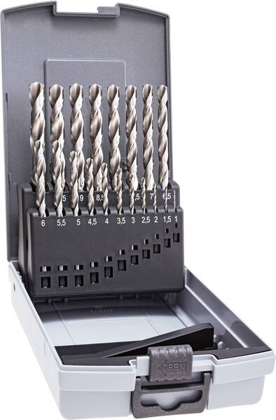 Alpen 0000110319100 HSS Metall-Spiralbohrer-Set 19teilig Zylinderschaft 1 St.