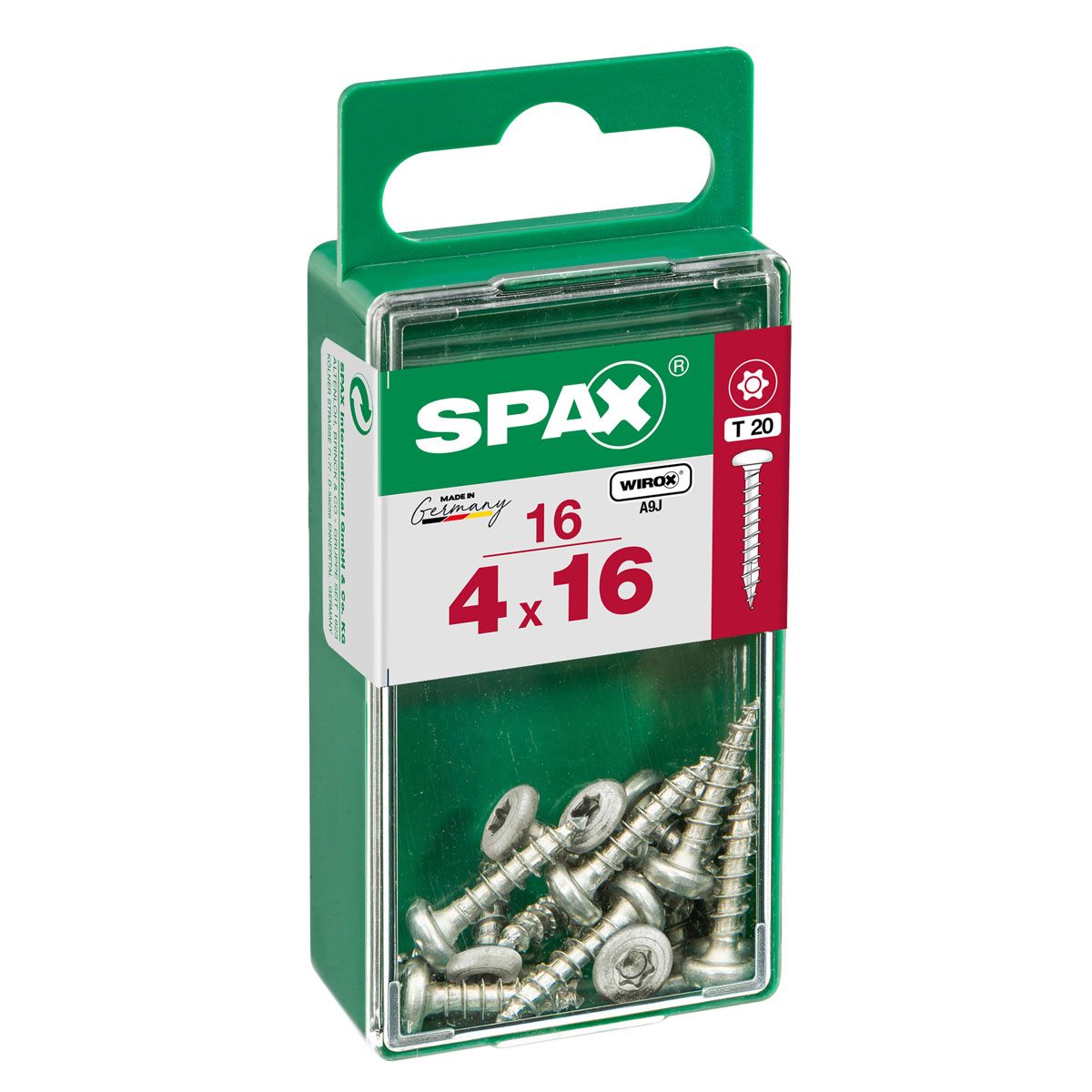 Spax Universalschraube WIROX Rundkopf 4 x 16 mm Torx 16 Stück | 4 | 16 | 16 | 104627