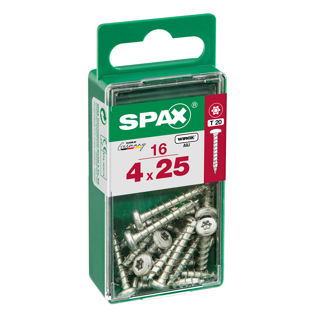 Spax Universalschraube WIROX Rundkopf 4 x 25 mm Torx 16 Stück | 4 | 16 | 25 | 104635