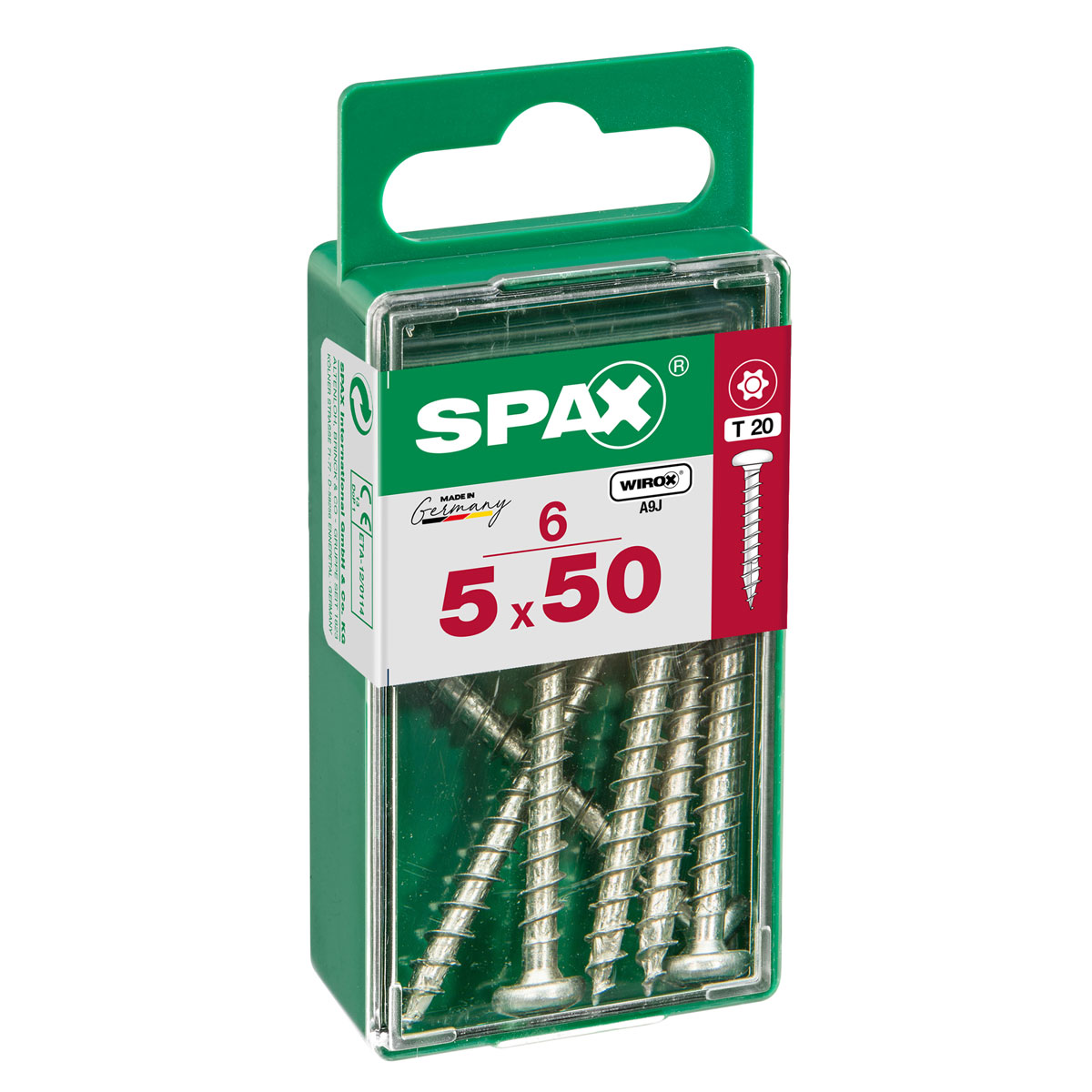 Spax Universalschraube WIROX Rundkopf 5 x 50 mm Torx 6 Stück | 5 | 6 | 50 | 104643