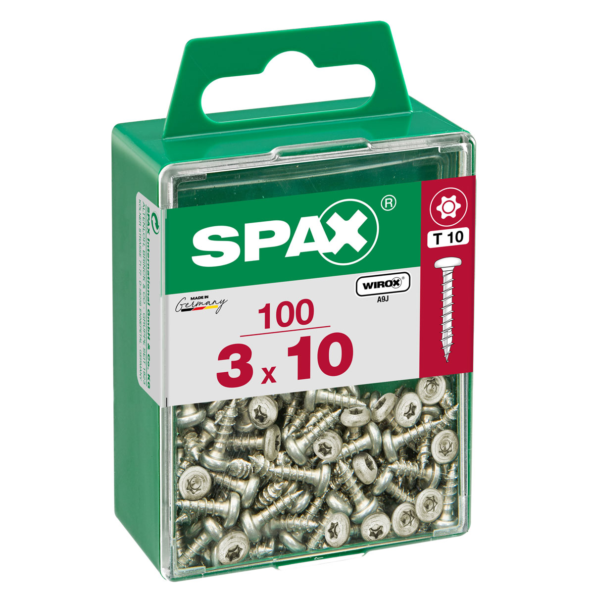 Spax Universalschraube WIROX Rundkopf 3,0 x 10 mm Torx 100 Stück | 3,5 | 100 | 10 | 104767