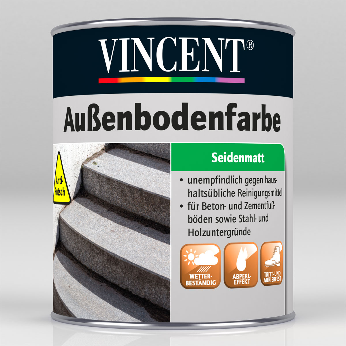 Vincent Außenbodenfarbe silbergrau 2,5 L | 2,5 | 2.5 | 110651