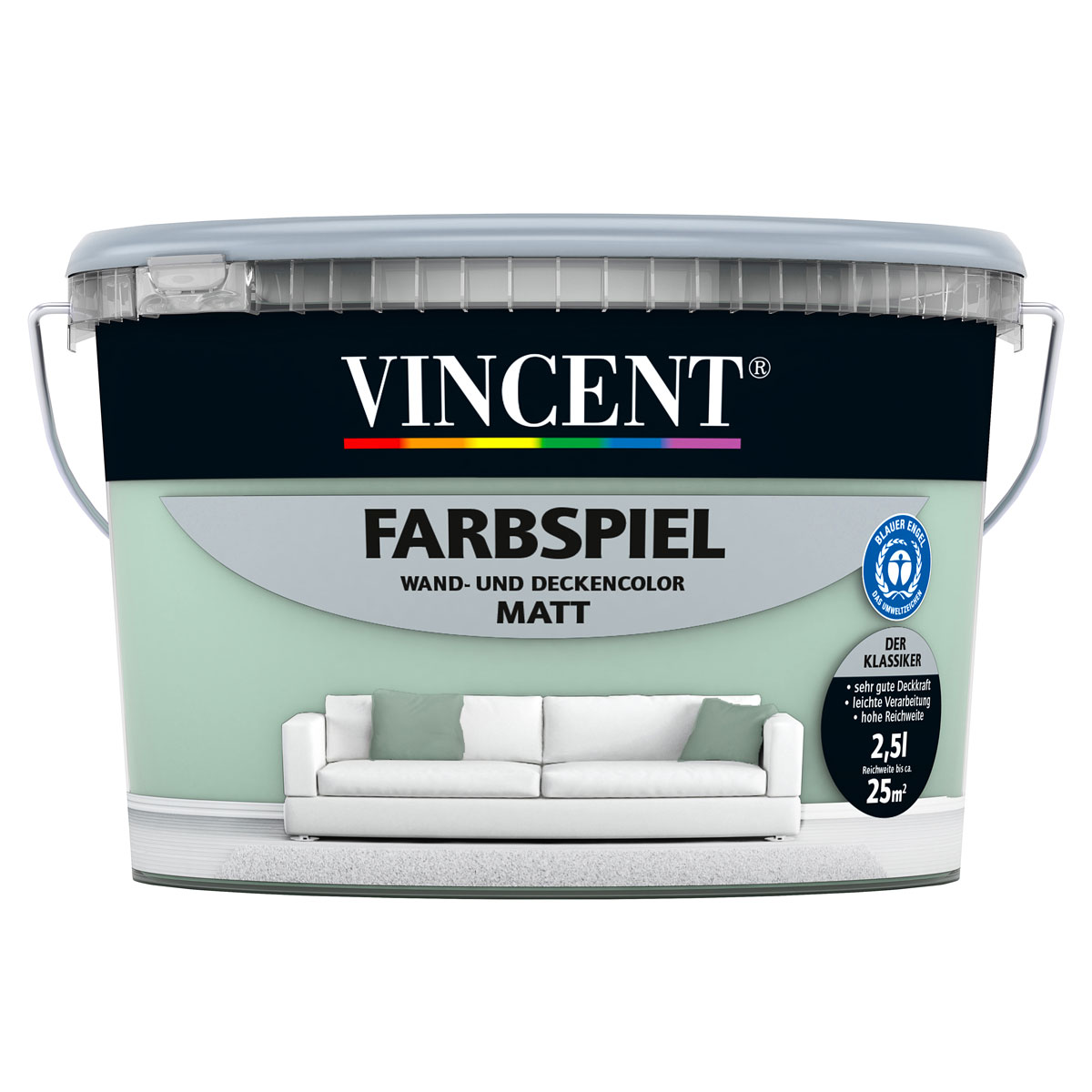 Vincent Farbspiel Agave matt 2,5 L | 2,5 | 25 | 111240