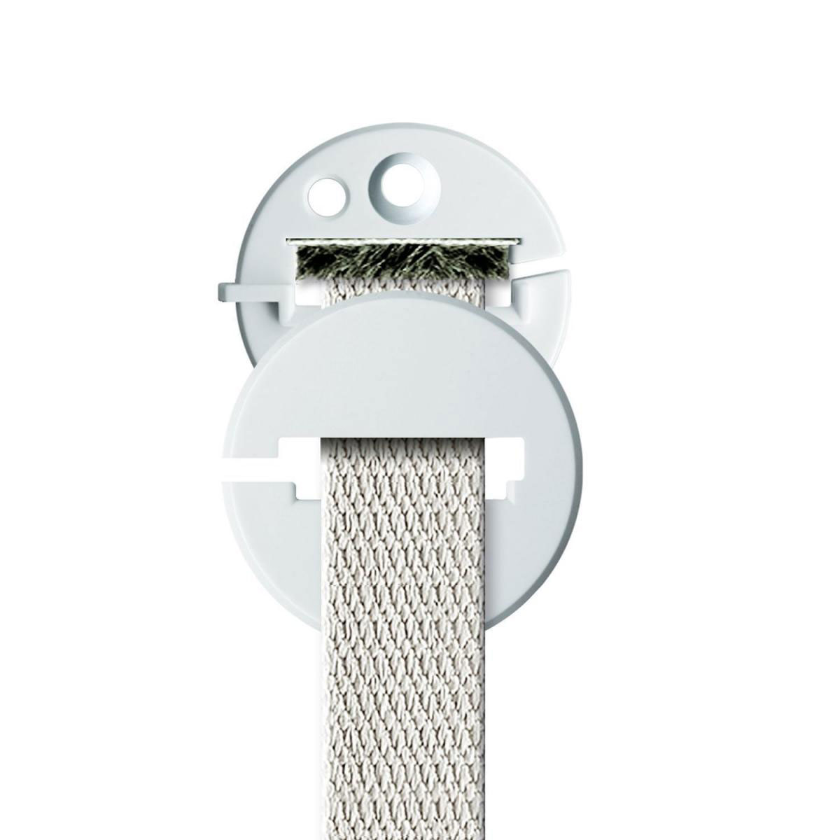 Schellenberg Gurtführung Duo rund mit Bürste für 14-23 mm Gurtband weiß | 112982
