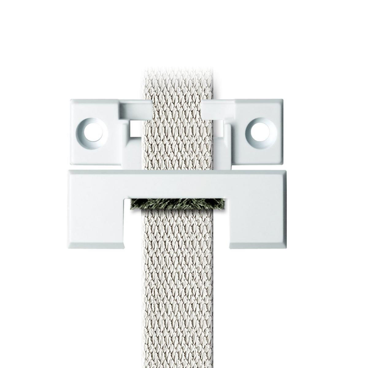 Schellenberg Gurtführung Duo eckig mit Bürste für 14-23 mm Gurtband weiß | 112984