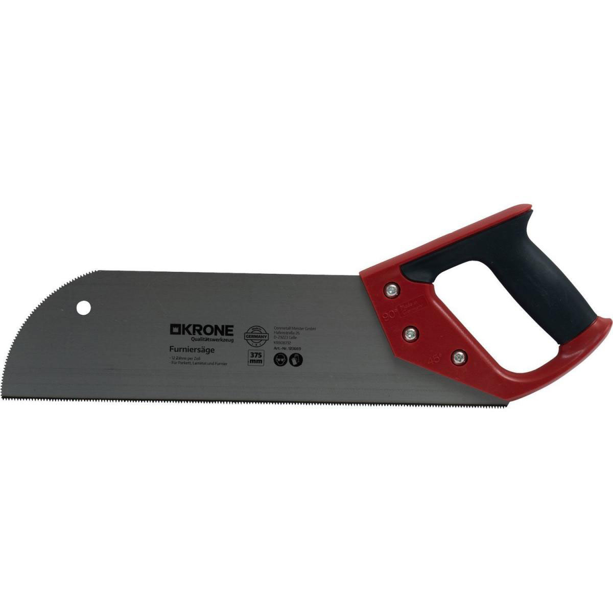 Krone Furniersäge mit Softgriff 37,5 cm | Softgriff | 123669