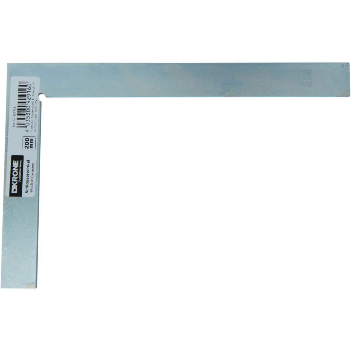 Krone Schlosserwinkel ohne Anschlag 200 x 130 mm | 123743