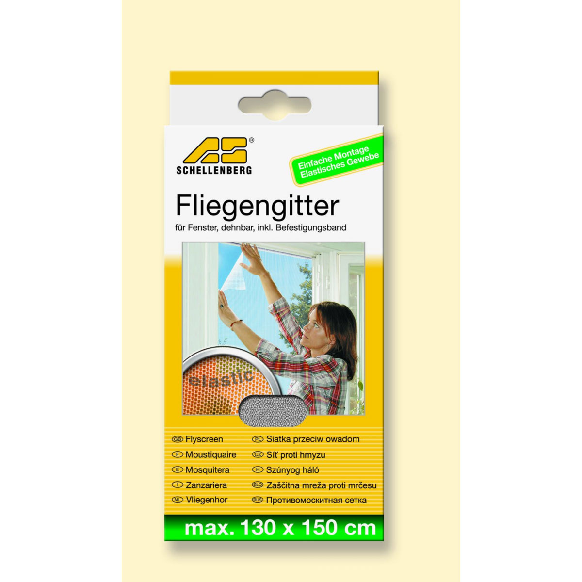 Schellenberg Fliegengitter elastic 130 x 150 cm weiß | 126819