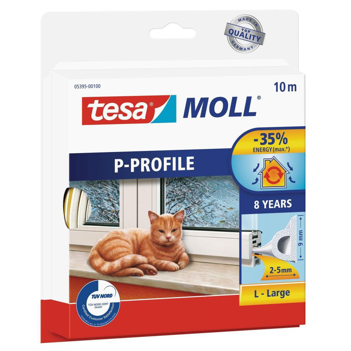 Tesa Gummidichtung P-Profil weiß 2-5 mm | 129474