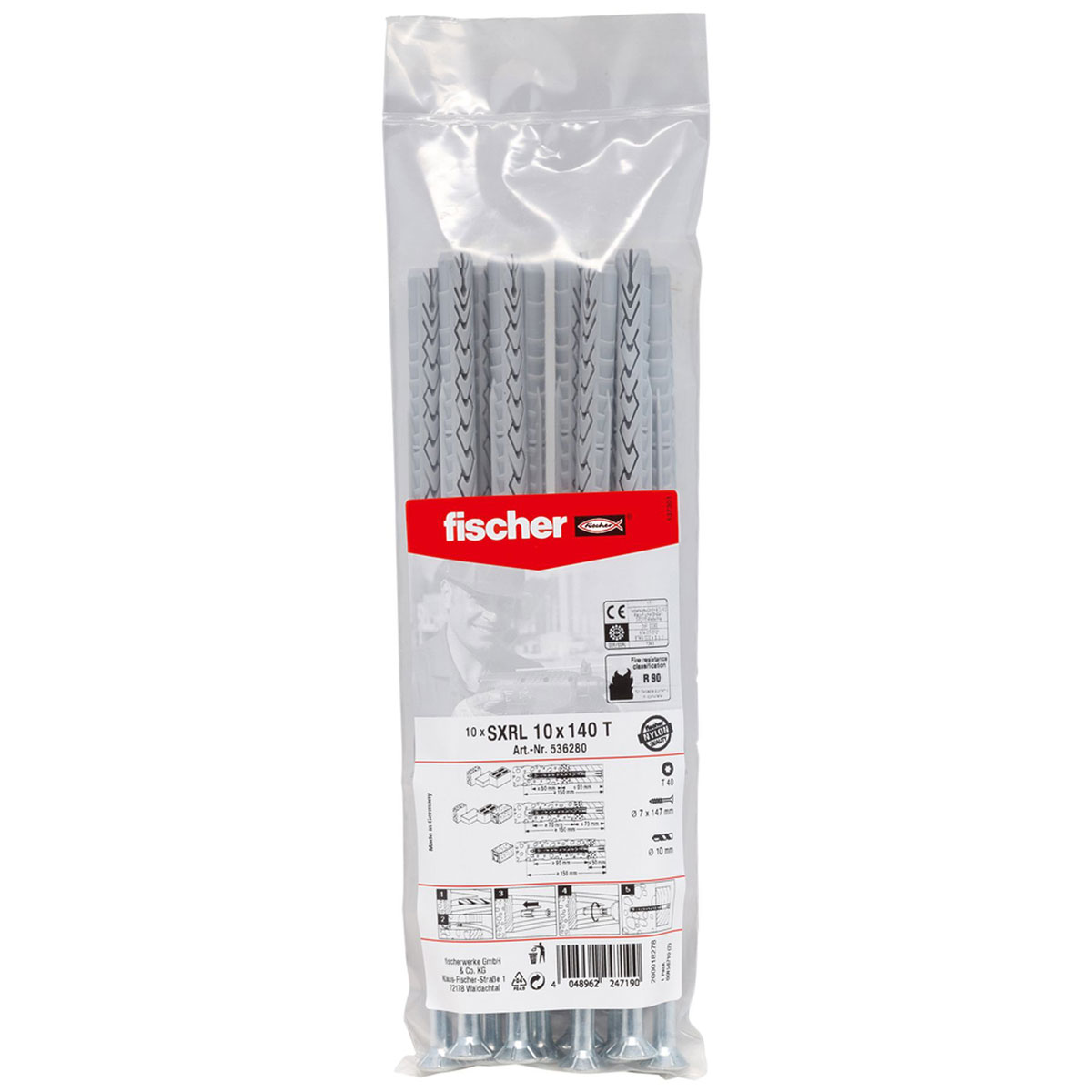 Fischer Langschaftdübel SXRL 10 x 140 mm T 10 Stück | 140 | 130253