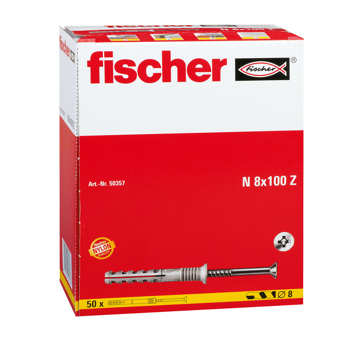 Fischer  Nageldübel 8 x 100/60 mm Senkkopf 50 Stück | 132739 – Bild 3