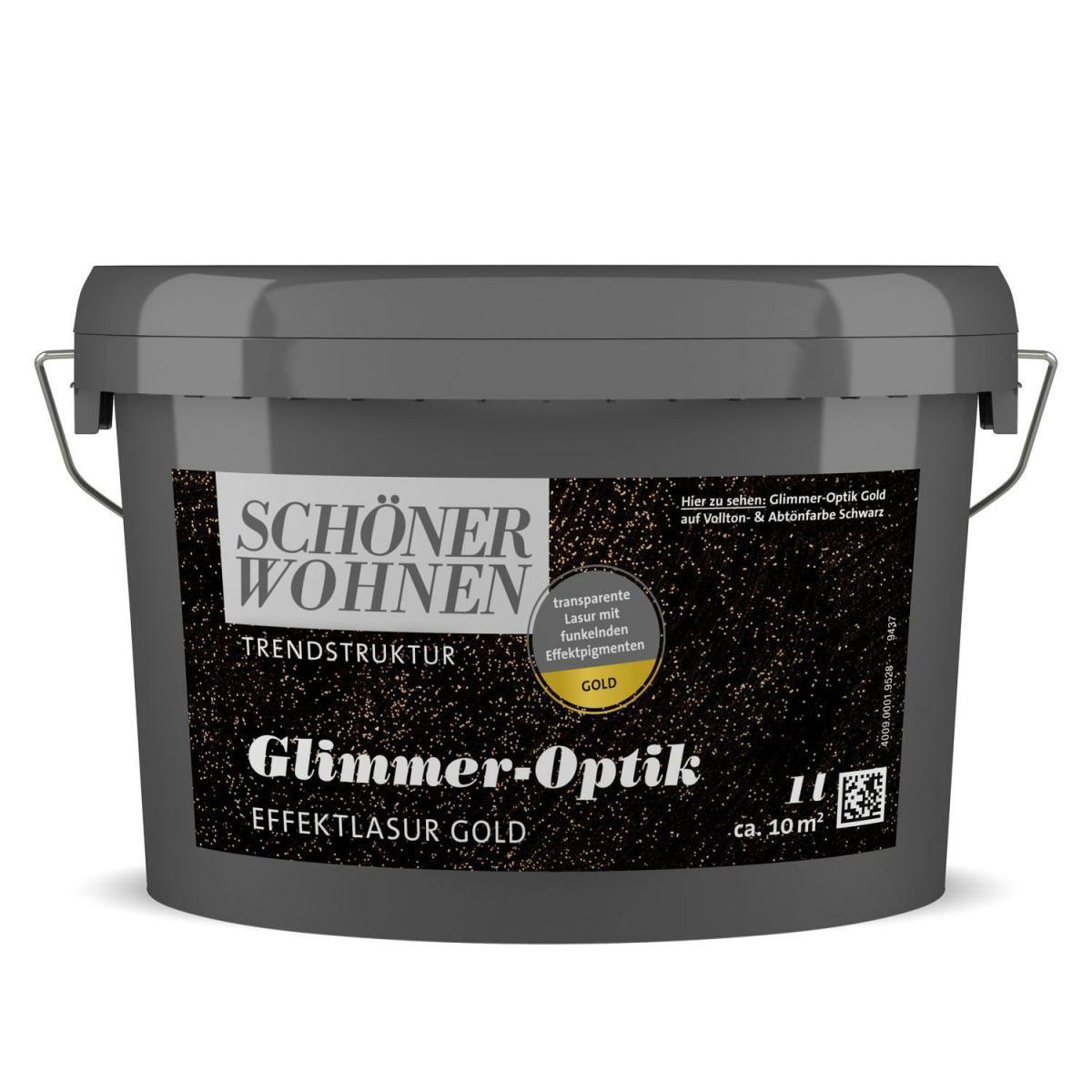 Schöner Wohnen Farbe Glimmer-Optik Effektlasur 1 L Gold | Gold | 133045