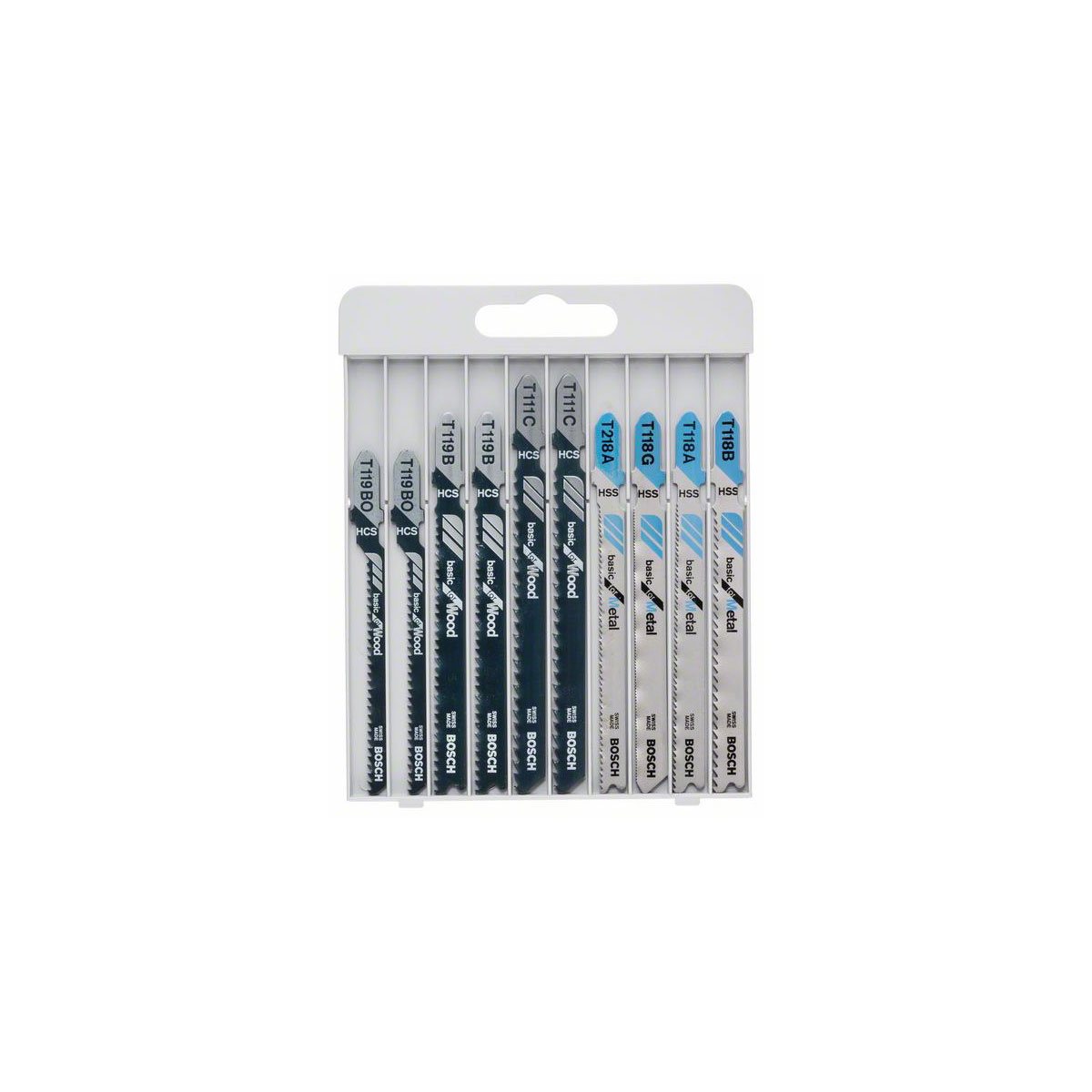 Bosch Professional  10 teilig Stichsägeblatt-Set Basic for Metal and Wood | 138309