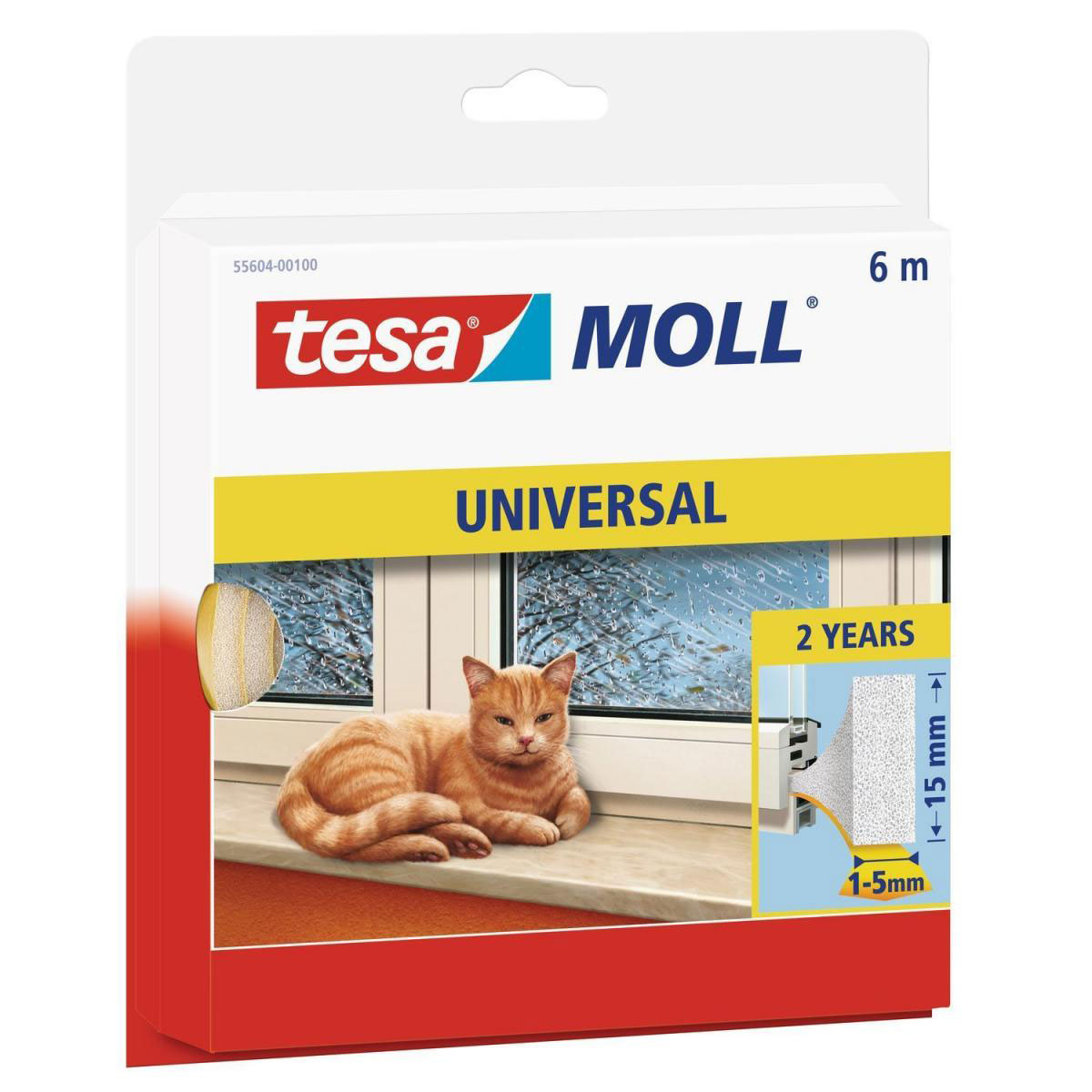 Tesa moll Schaumstoff-Dichtung 6 mx15 x 6 mm | 139907