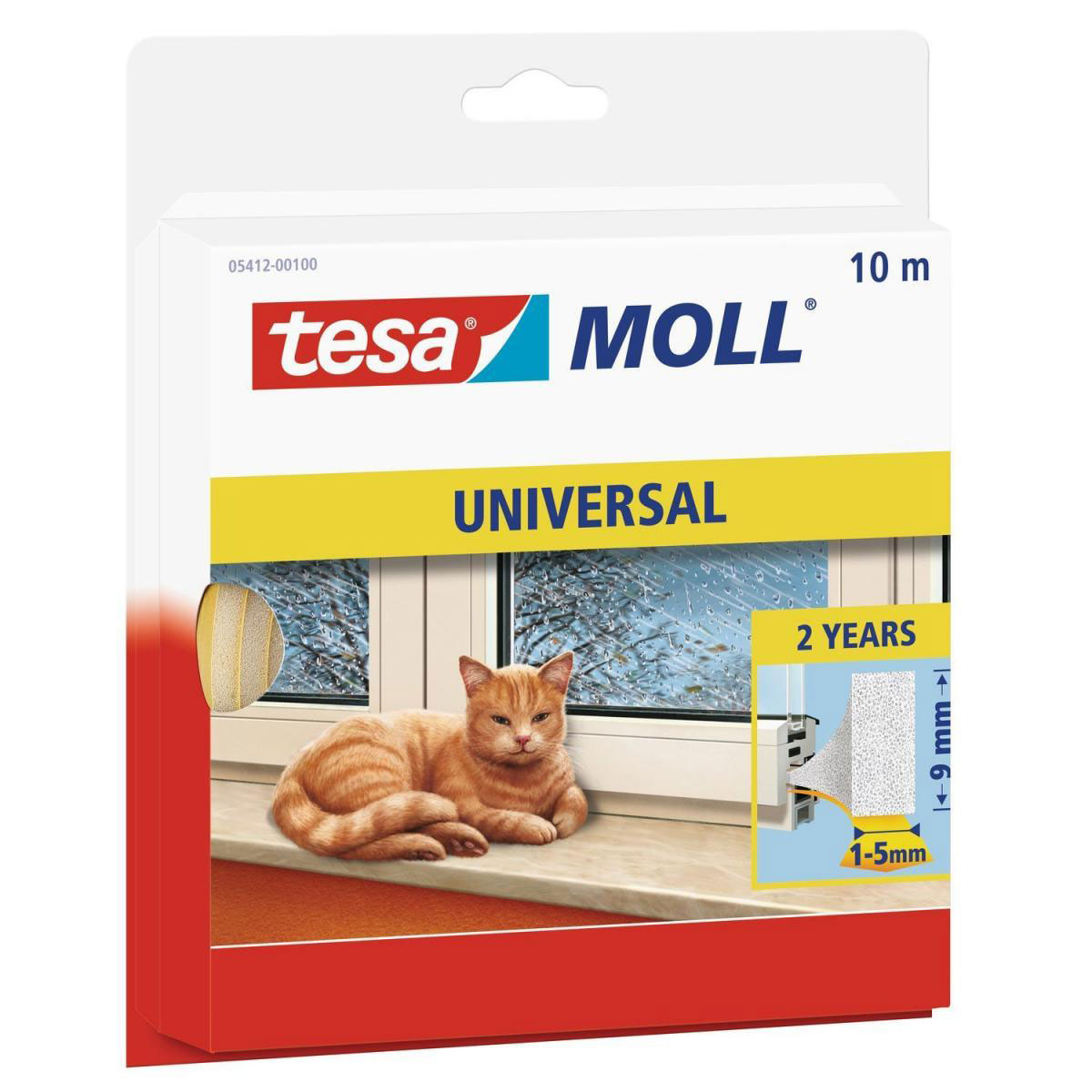 Tesa moll Schaumstoff-Dichtung 10 mx9 x 6 mm | 1000x0,9x0,6 | 139908