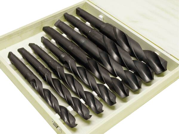 Holzmann Maschinen SPSMK34 HSS Metall-Spiralbohrer-Set 8teilig MK3, MK4 1 Set