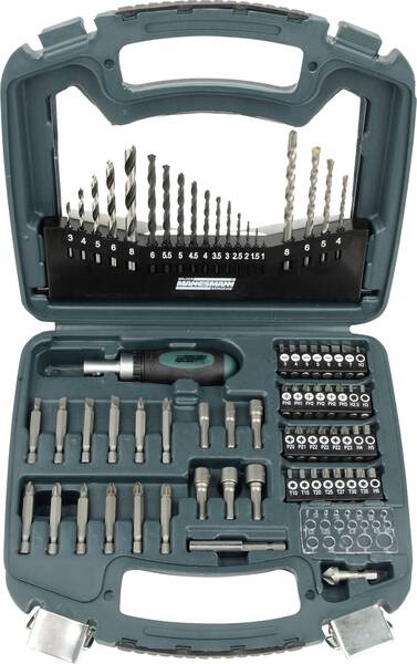 Brüder Mannesmann M54375 75teilig Bohrer- und Bit-Sortiment