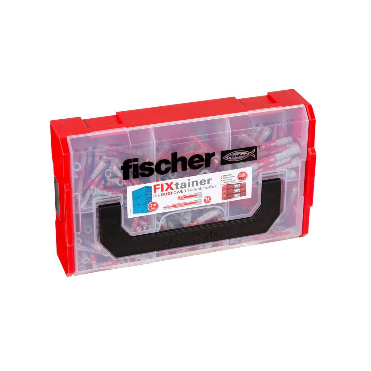 Fischer Sortimentsbox FixTainer DuoPower Tiefenbiss-Box 210-teilig | 162470