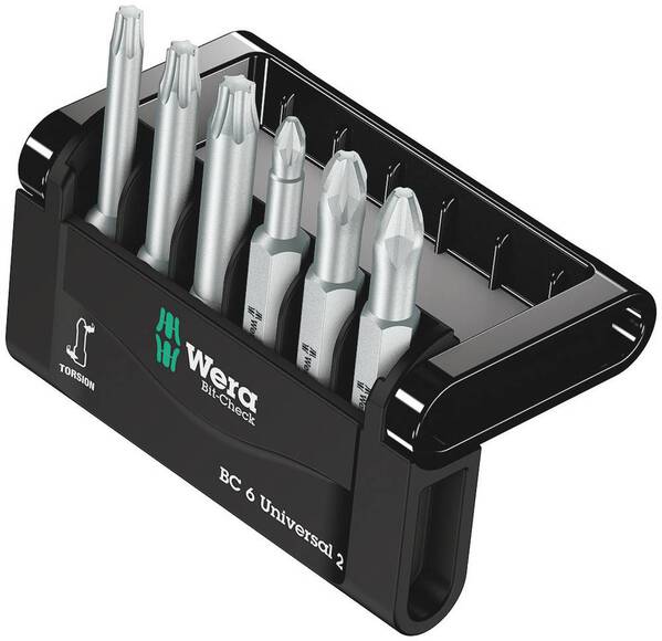 Wera Bit-Check 6 V Universal 1 05056478001 Bit-Set 6teilig Innen-Vierkant (Robertson) Torsionszone