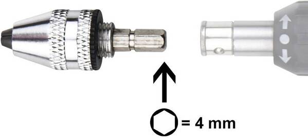 Schnellspannfutter mit 4mm Sechskant Bit Donau Elektronik MBS01 0,3 - 3,2 mm