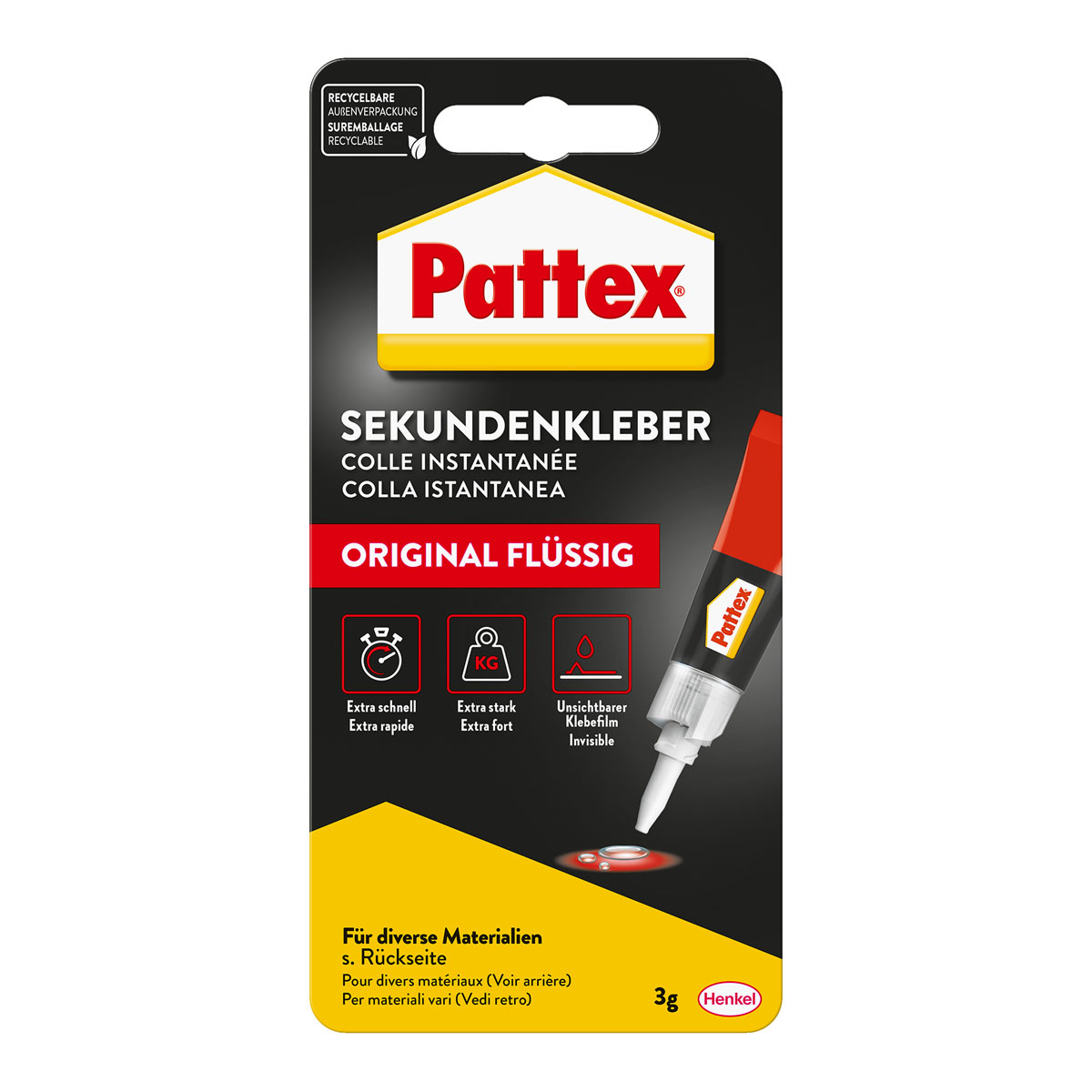 Pattex Sekundenkleber Flüssig 3 g | 176884
