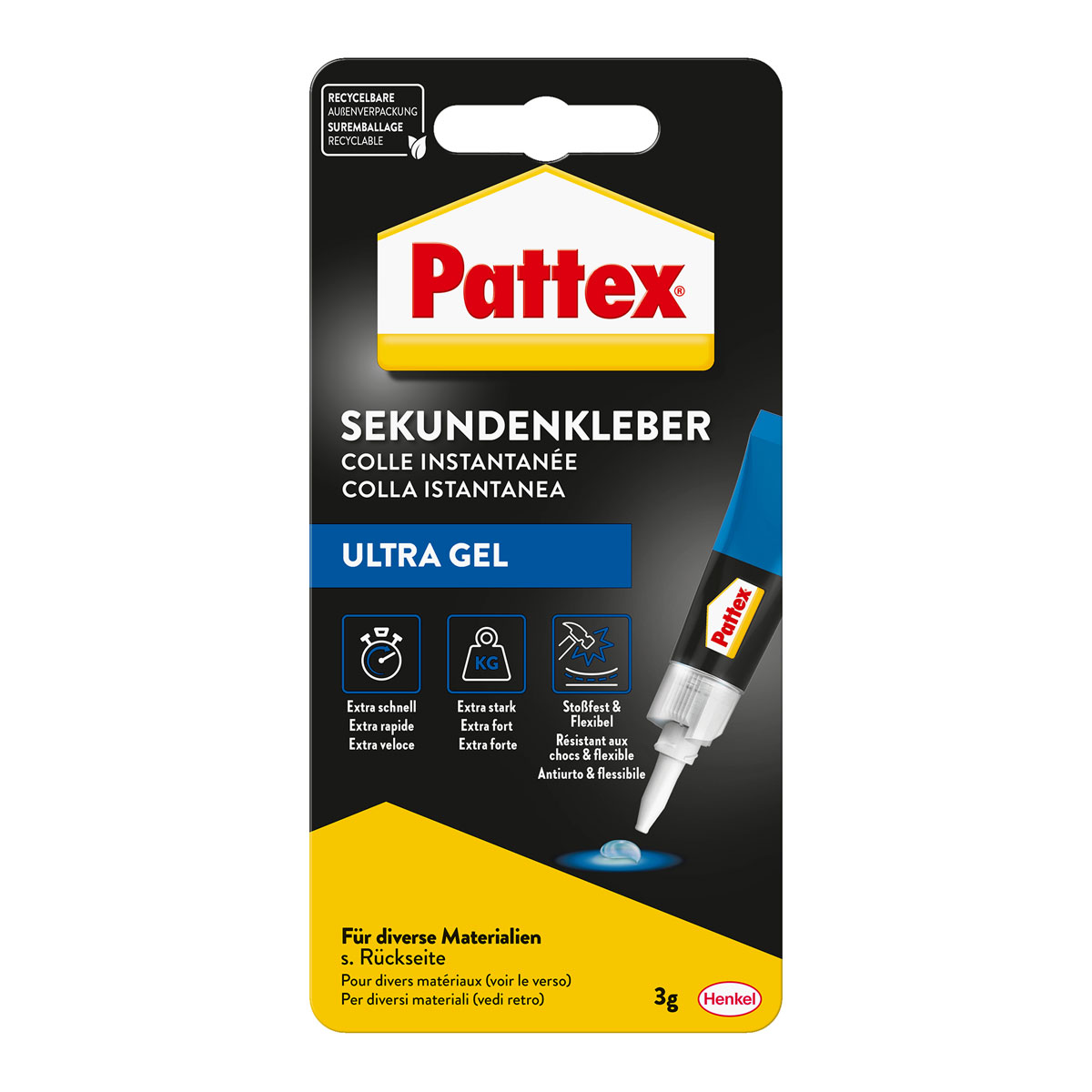 Pattex Sekundenkleber Ultra Gel 3 g | 178175
