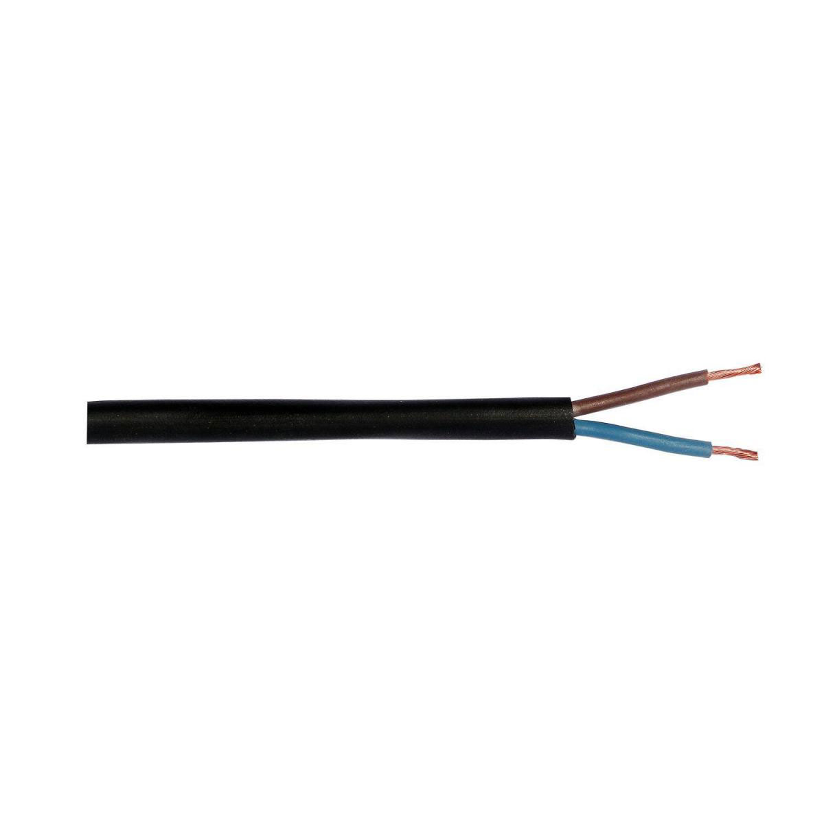 Schlauchleitung H03VV-F 2 x 0,75 schwarz Meterware | 200211