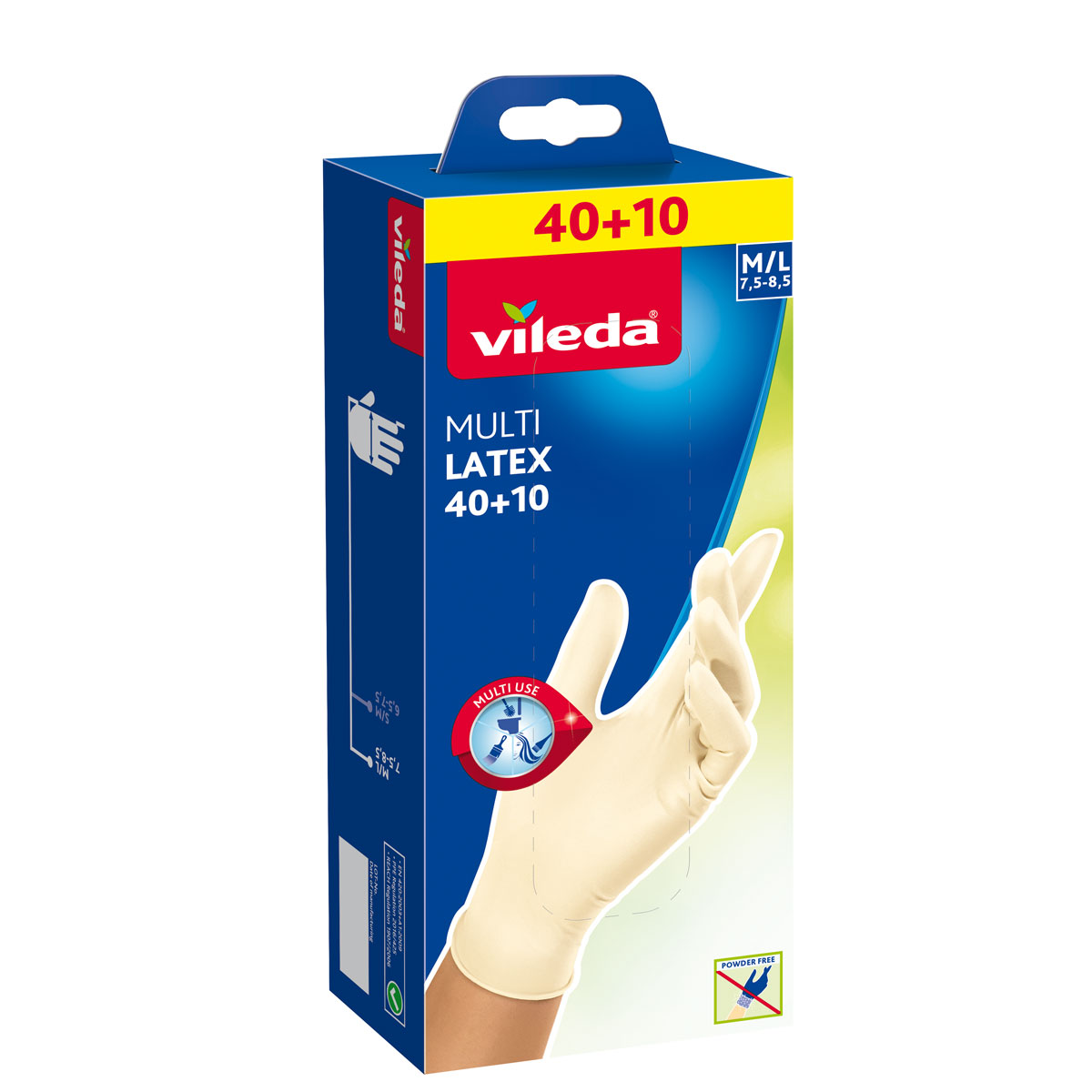 Vileda Einmalhandschuh Multi Latex 40+10 Stück Gröe M/L | 210544
