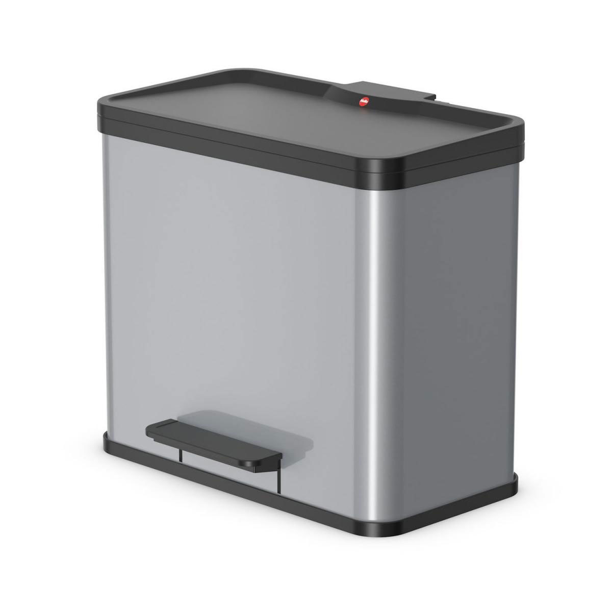 Hailo Trenn-Mülleimer Oeko Duo Plus L 17+9 L silber | silber | 17+9 | 210952