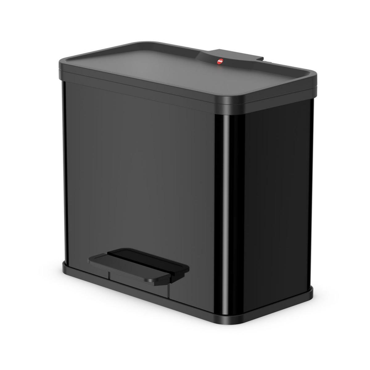 Hailo Trenn-Mülleimer Oeko Duo Plus L 17+9 L schwarz | schwarz | 17+9 | 210953