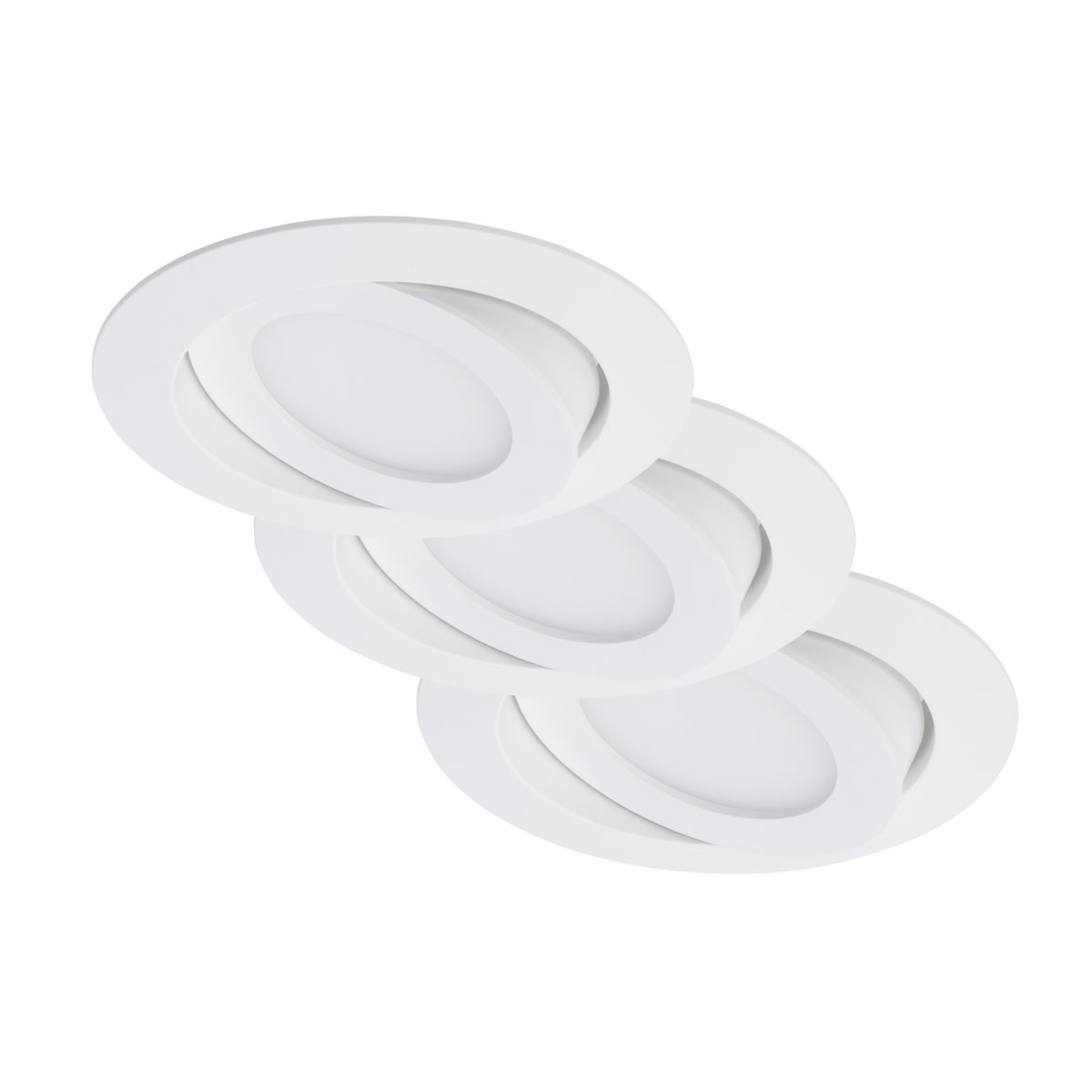 Briloner LED-Einbauleuchtenset Attach weiß Kunststoff 3er-Set | 212175
