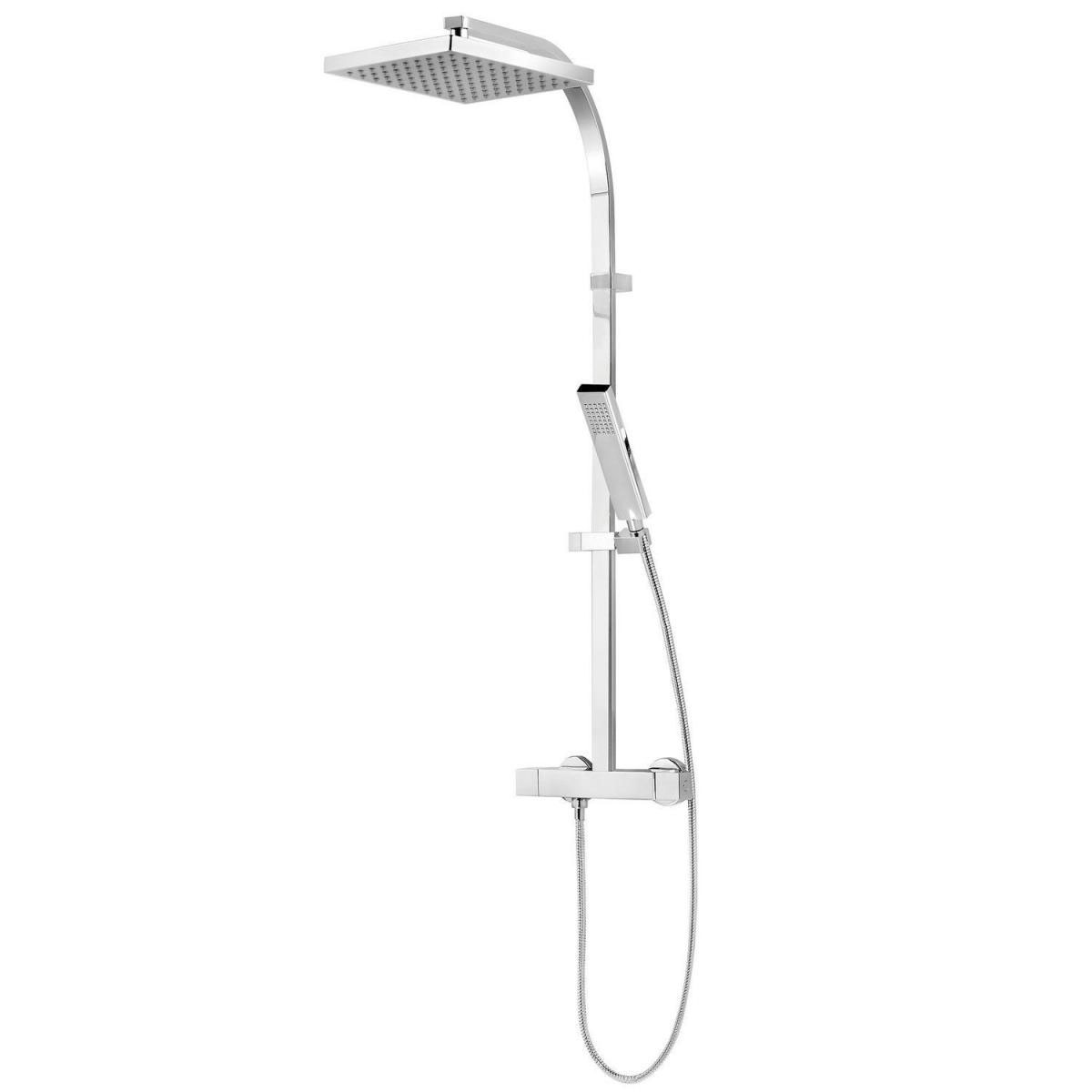 Schulte DuschMaster Rain II Square mit Thermostat Kopfbrause eckig chrom | 212705