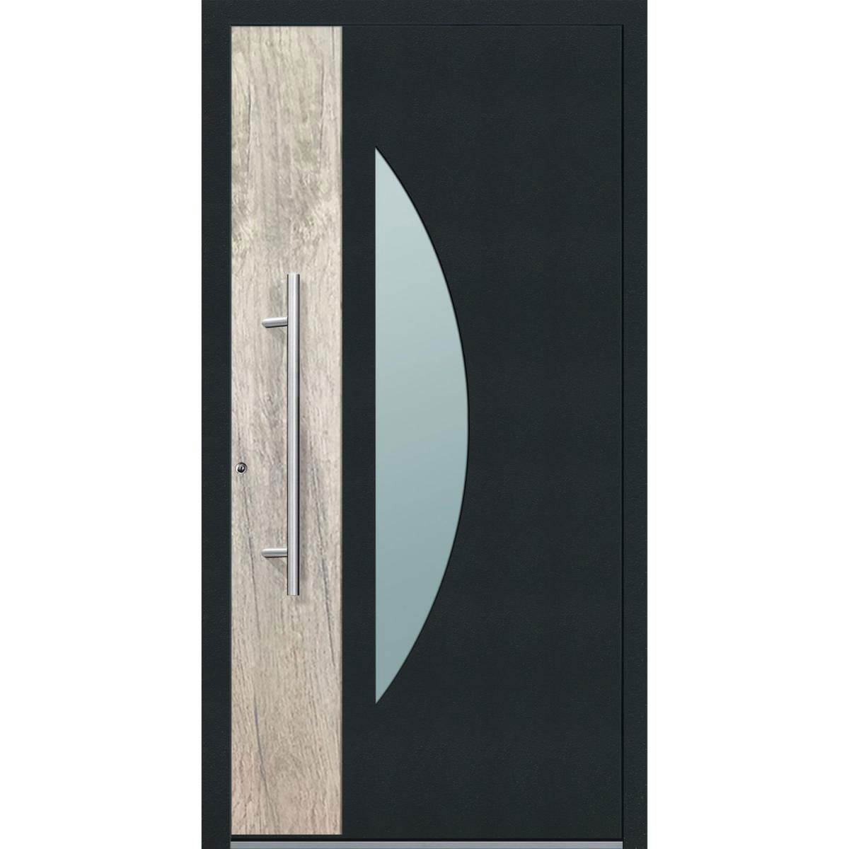 Aluminium Sicherheits-Haustür Modena Exklusiv 75 mm anthrazit 110 x 210 cm Anschlag links inkl Griffset | Innen: weiß, Außen: anthrazit | 110x210 | links | 224801