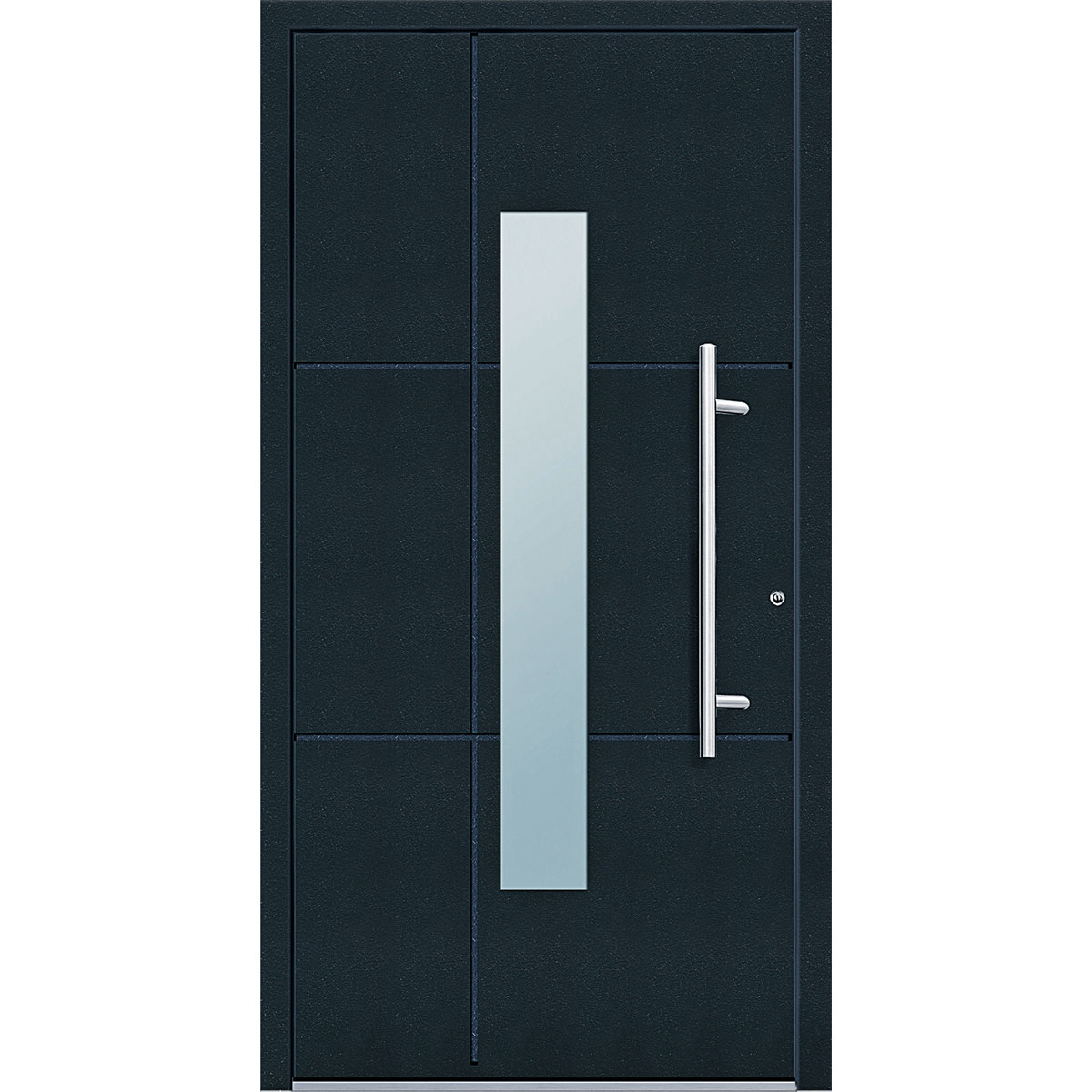 Aluminium Sicherheits-Haustür Parma Superior 60 mm anthrazit 110 x 210 cm Anschlag rechts inkl Griffset | Innen: weiß, Außen: anthrazit | 110x210 | rechts | 224978