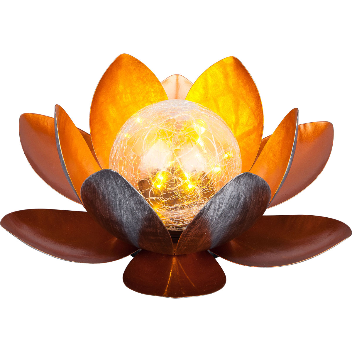 Flector Garten LED-Solar-Dekoleuchte Lotus kupfer | 245307