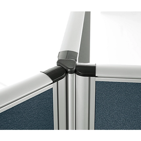 3 x 120° Winkelverkettung Schallschutz System 40, für Stellwandhöhen H 1200 mm