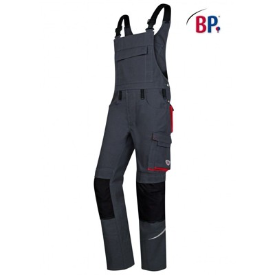 BP® - Latzhose 1804 720 anthrazit/rot, Größe 48l