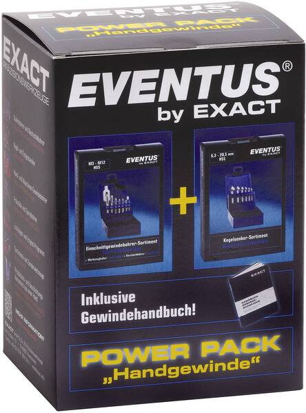 Exact 70601 Einschnittgewindebohrer-Set 22teilig metrisch Rechtsschneidend DIN 335-C HSS 1 St.