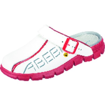 ABEBA® - Berufsclog Dynamic 37313, OB FO SRC ESD, weiß/rot, Größe 42